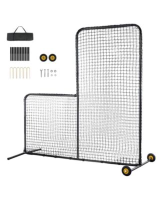 L Screen Baseball Safety Net with Wheels and Carry Bag