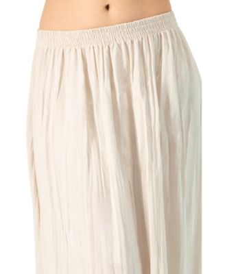 Women's Wide Midi Skirt with Side Slit