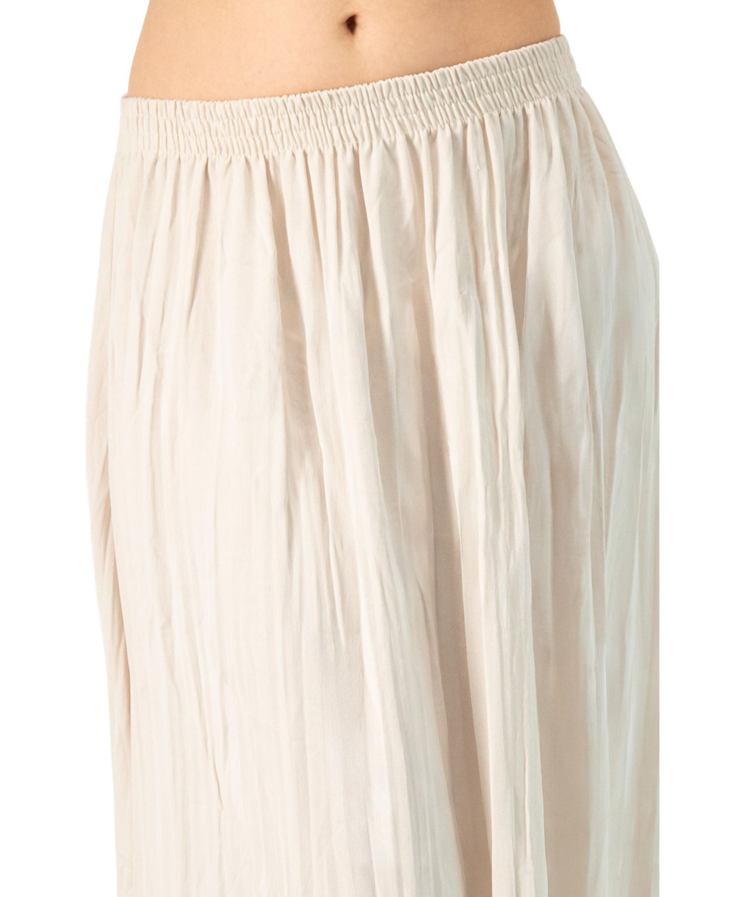 Women's Wide Midi Skirt with Side Slit