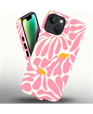 Case for iPhone 14 - 2-in-1 Dual-Layer Shockproof Protection, Colorful Flower Art Glossy Cover