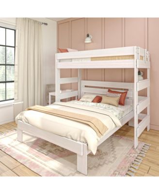 Max and Lily Farmhouse L-Shaped Bunk Bed with Desk