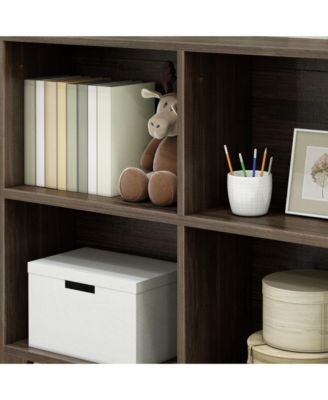 Max and Lily Bookshelf, 4 Shelves Bookcase, Solid Wood Bookshelves for Bedroom