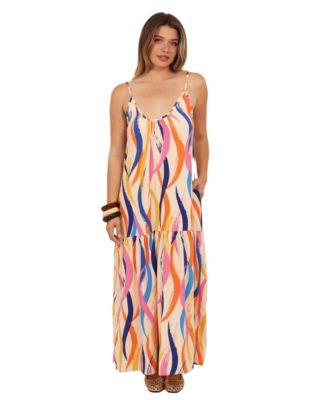 Women's Abstract Print Scoop Neck Dress