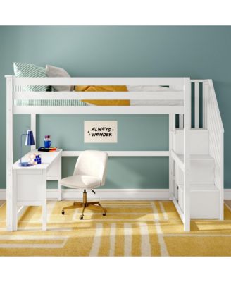 Classic Full High Loft, Desk,  Staircase