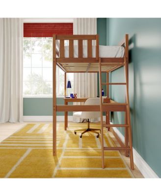 Max and Lily Classic Twin High Loft (ladder on end) + Desk