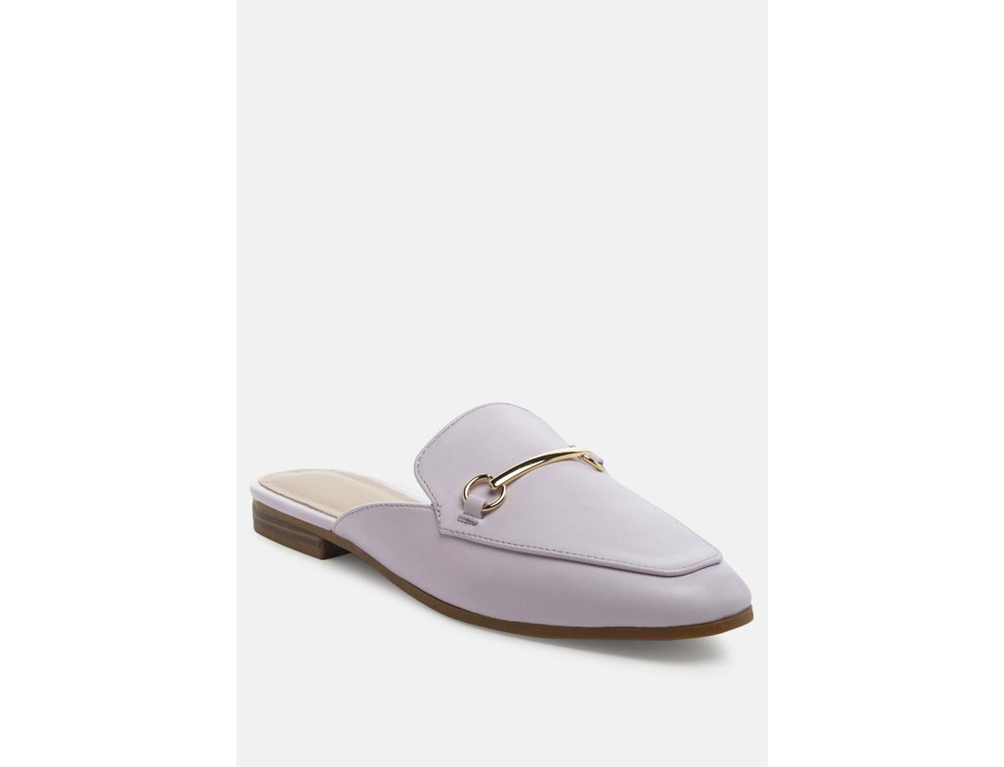 Женские сабо London Rag Vasiliki Faux Leather Flat Mules, цвет: Фиолетовый — фото 1