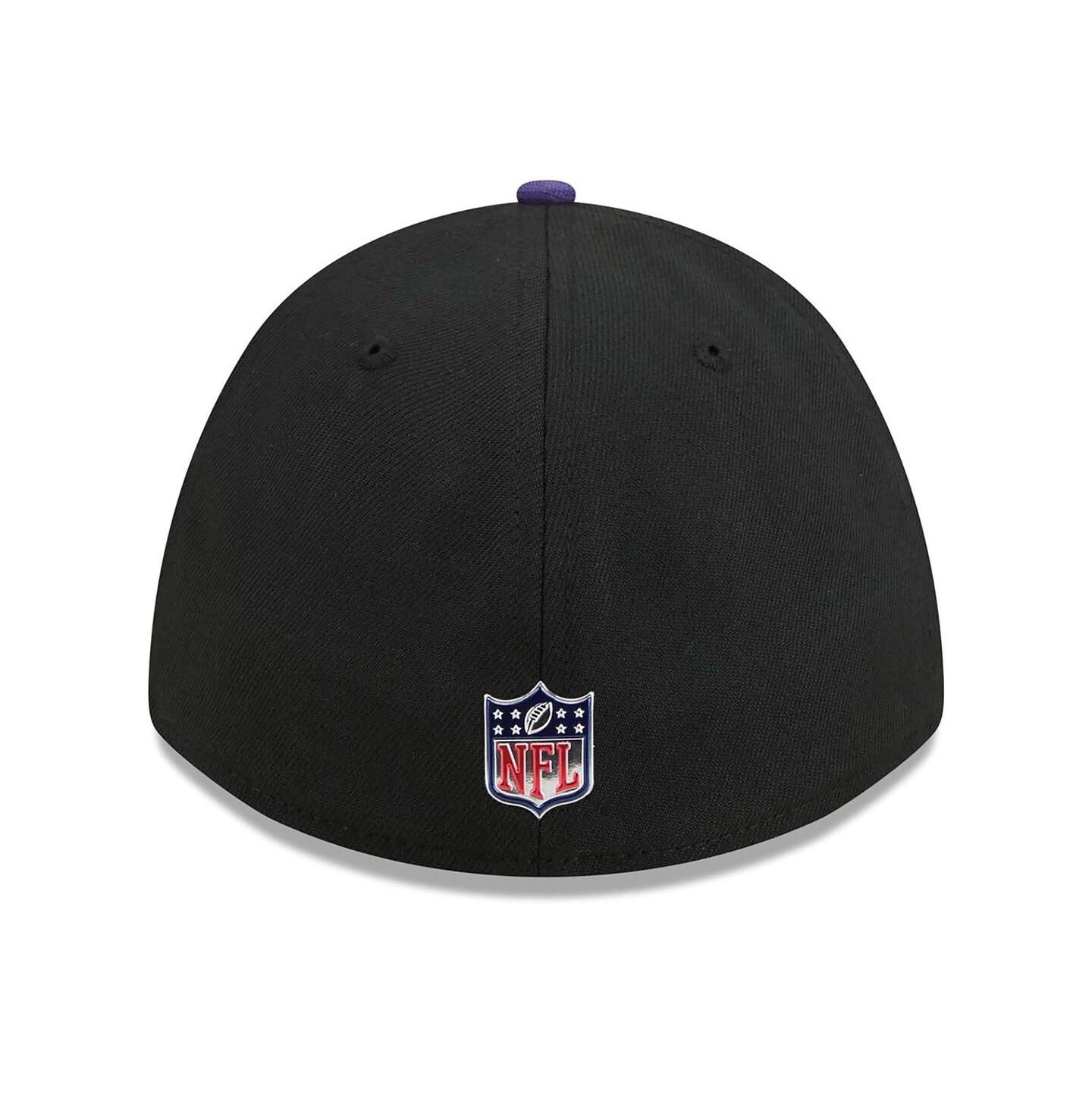 Мужская кепка New Era Black/Purple Baltimore Ravens 2026 NFL Draft 39THIRTY M-Crown Flex Hat — фото 4
