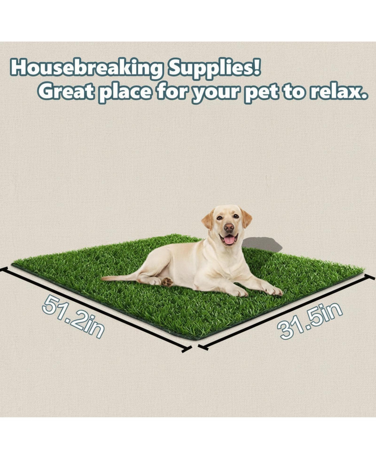 Aronkl Dog Grass Pad Artificial Potty Training Mat Indoor Outdoor Easy Clean