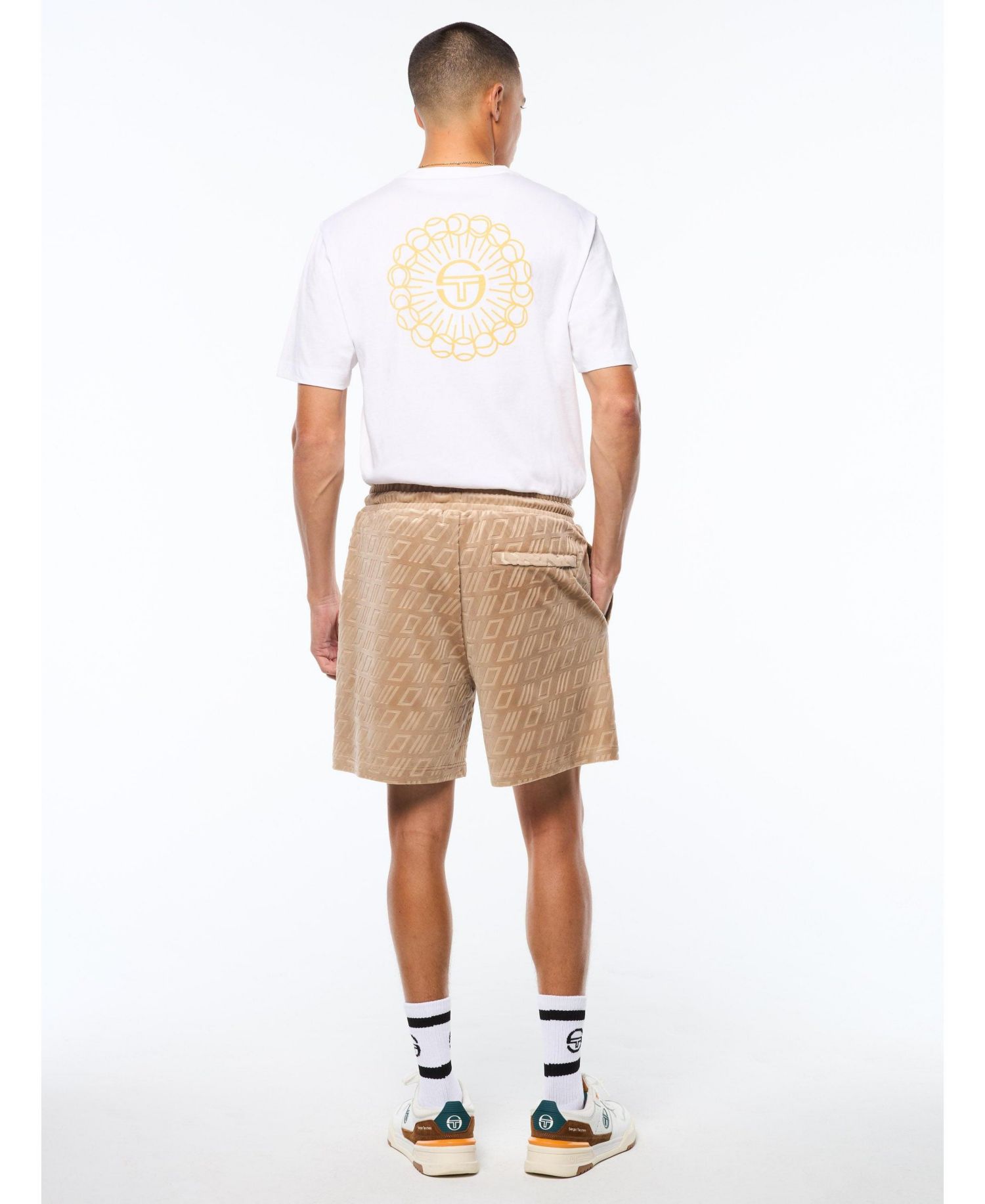 Men's Bandiera Debossed Velour Short