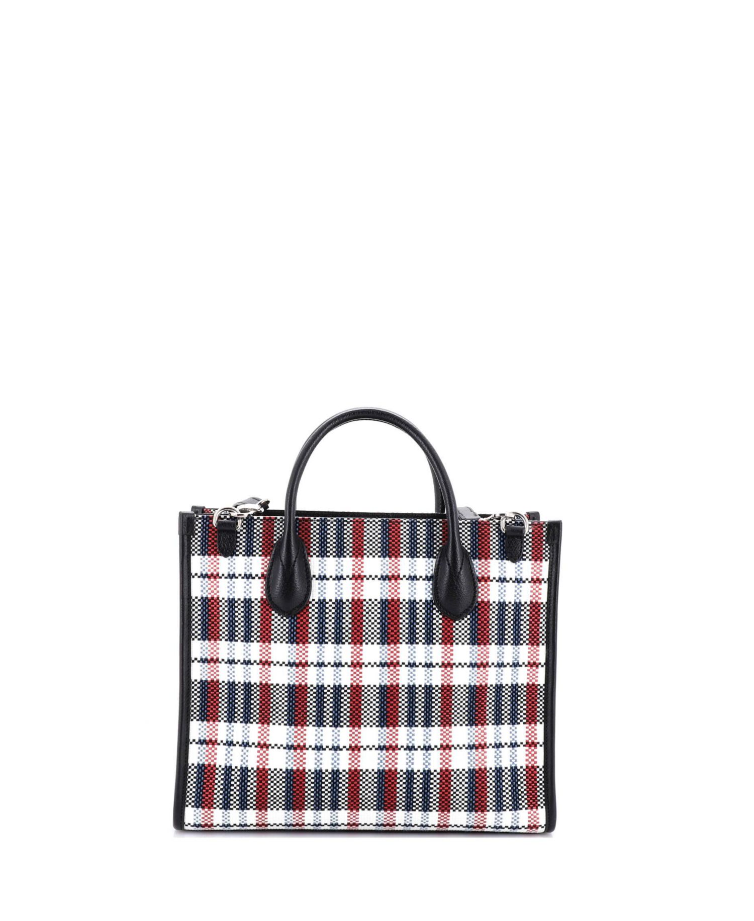 Small ICCUG Tote Embroidered Faux Raffia