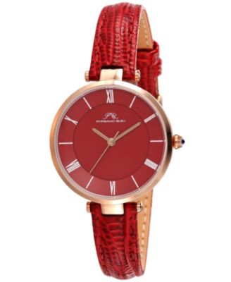 Women's Bellevue Genuine Leather Band Watch 1481EBEL