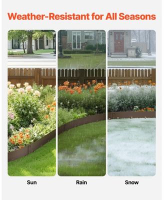 Steel Landscape Edging, 5 Pack, 39 x 4 inches, Rust-Resistant, for Lawn and Garden Use