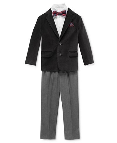Nautica Little Boys' 3-Pc. Velvet Jacket, Shirt & Pants Set