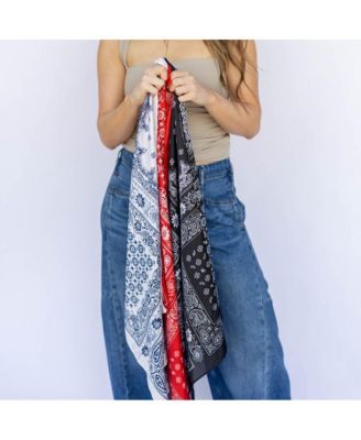 Women's Satin Paisley Headscarf