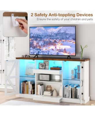 59-Inch LED Media Console with 22 Dynamic Lighting Modes