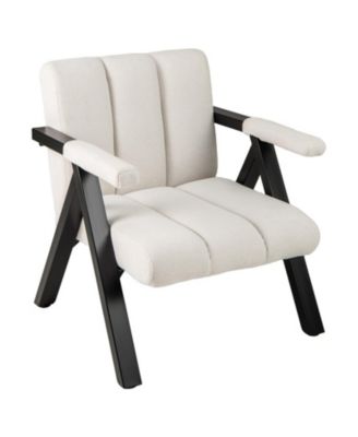Oversized Accent Chair with Ergonomic Backrest and Metal Frame