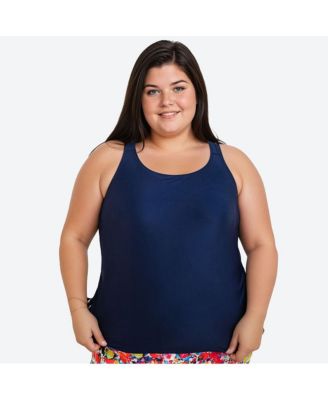 Plus Size Maya Tankini Swim Top With Removable Cups