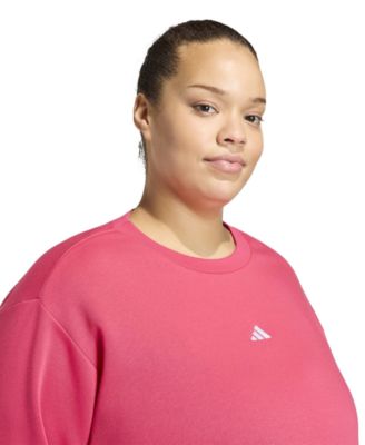 Plus Size Essentials Small-Logo Fleece Sweatshirt
