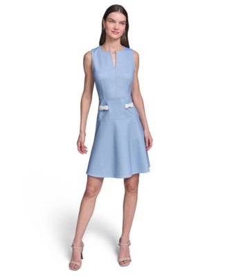 sachin and babi light blue dress Sequin Red A-Line Long Sleeve Wedding Party Dress with Pleats main image 1