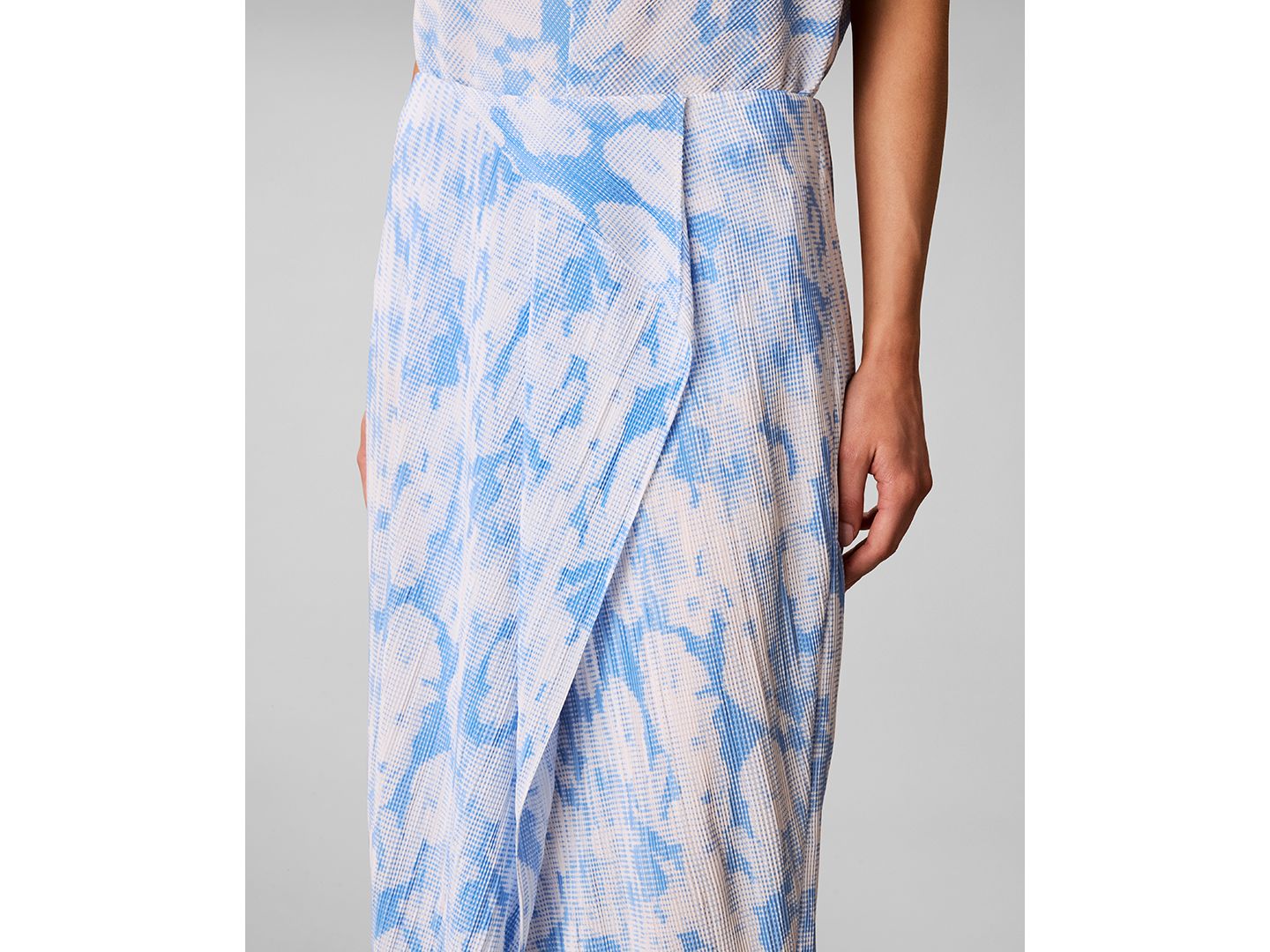 Женская юбка Calvin Klein Printed Plisse Bias Seam Midi, цвет: С принтом — фото 4