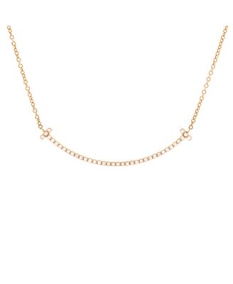 Pre-Owned Tiffany and Co T Smile Pendant Necklace