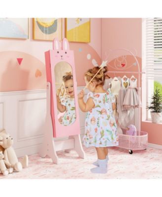 Kids Jewelry Armoire Cabinet with 2 Tilt Angles and Large Capacity