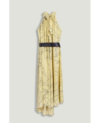 Women's Printed Halter Midi Dress