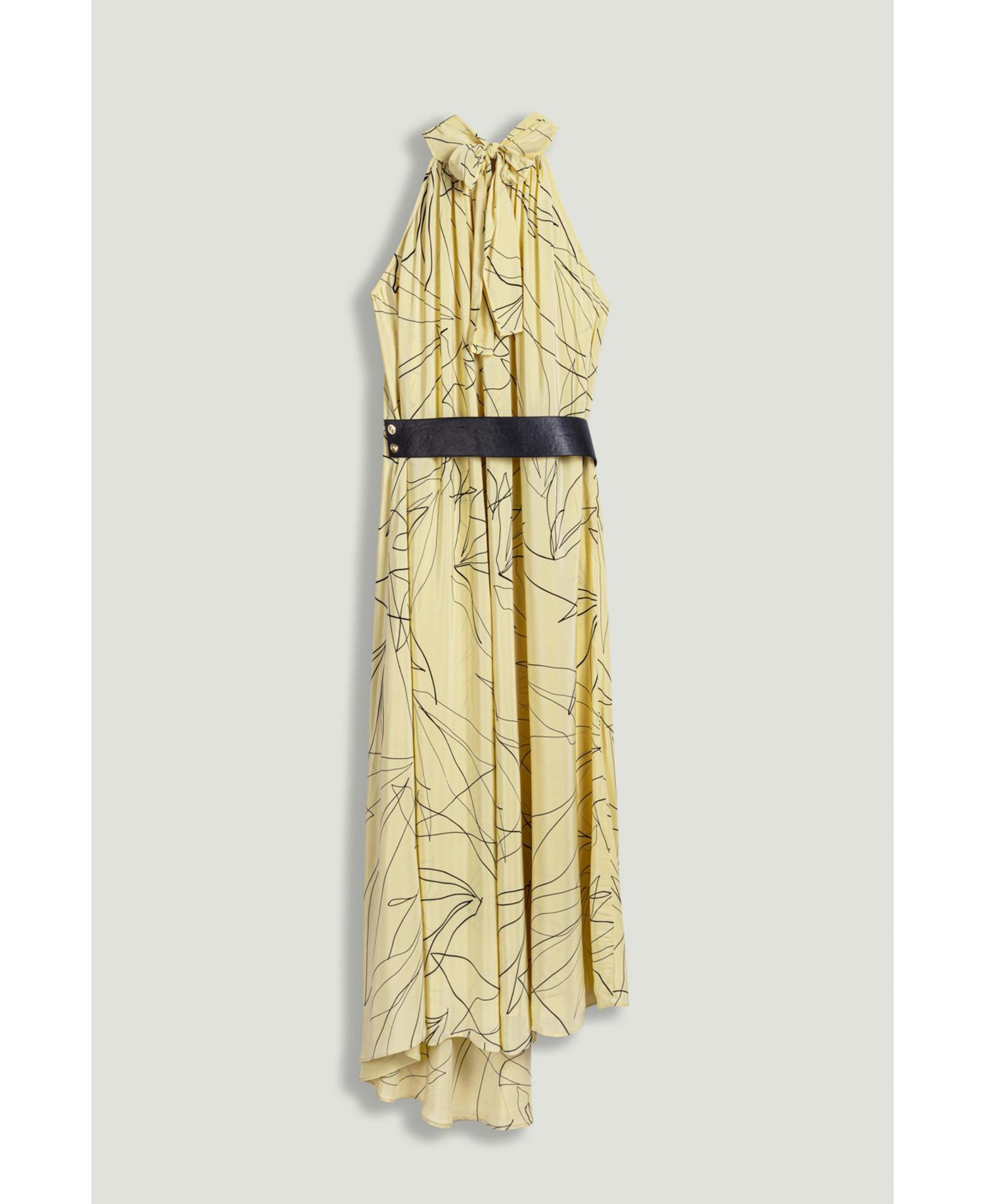 Women's Printed Halter Midi Dress