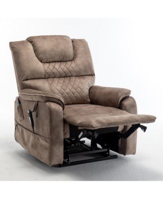 Electric Lift Relax Chair for Elderly, Power Recliner Lounge Sofa with 180degree(s) Flat Recline