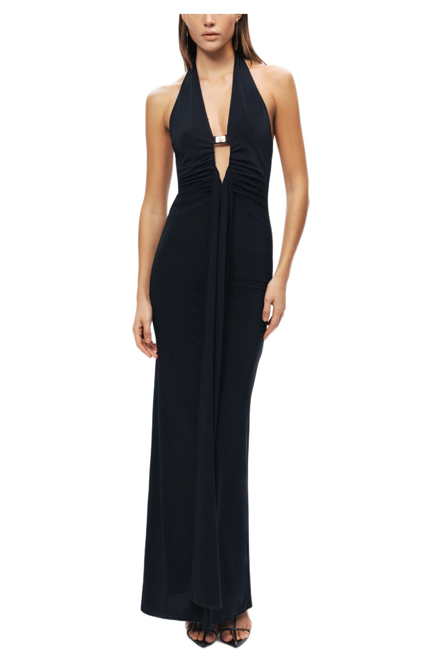 Women's Halter Neck Cut-Out Maxi Dress