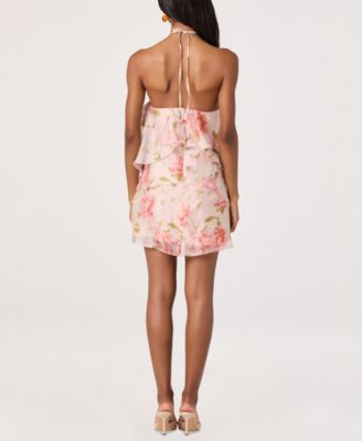 Astr the Label | Ofra Ruffle Mini Dress in Blush Floral | Size XS