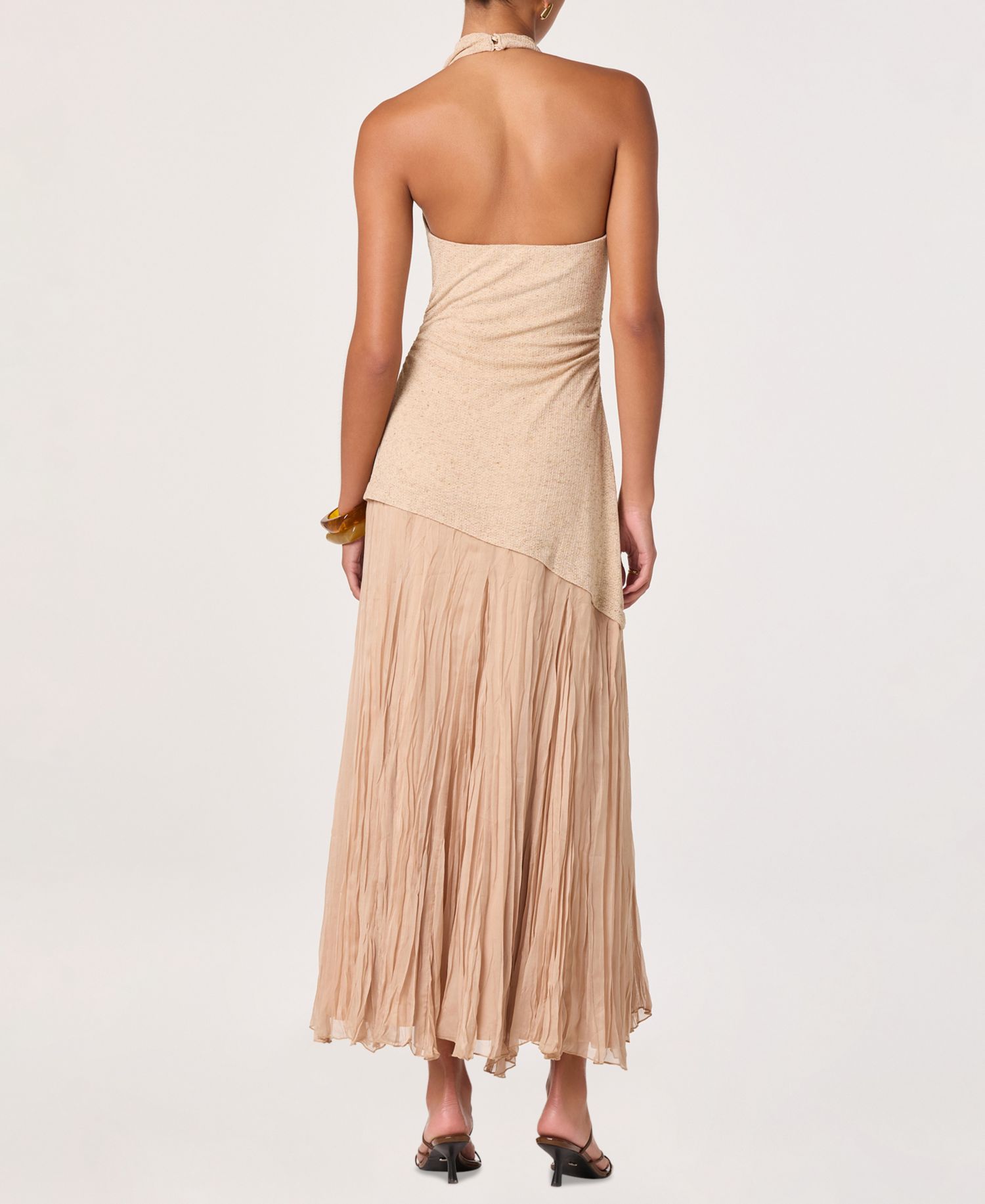 Women's Halter Neck Asymmetric Dress