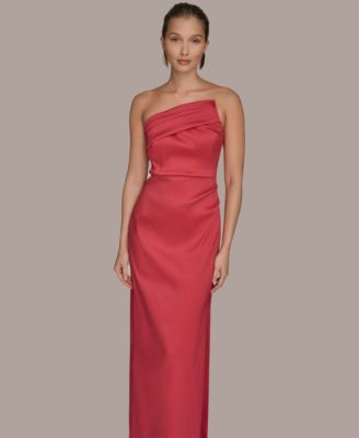 Women's Ruched Strapless Gown