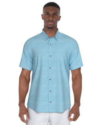 Men's Textured Short-Sleeve Fruit Print Shirt