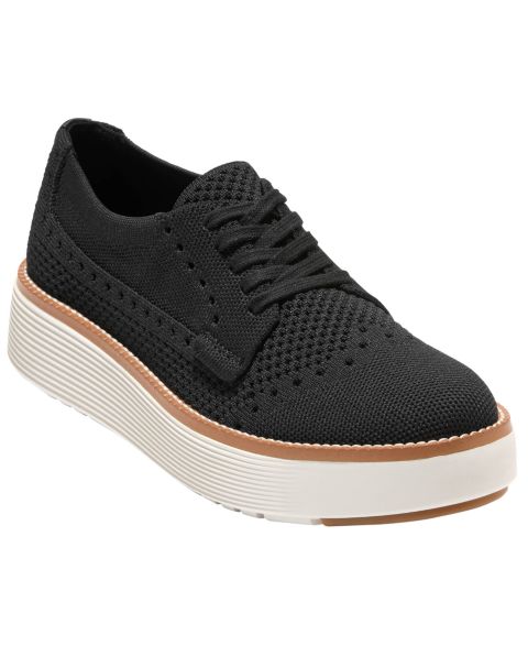 Женские кроссовки Cole Haan Grand Citymotion Stitchlite Platform Oxfords, цвет: Чёрный