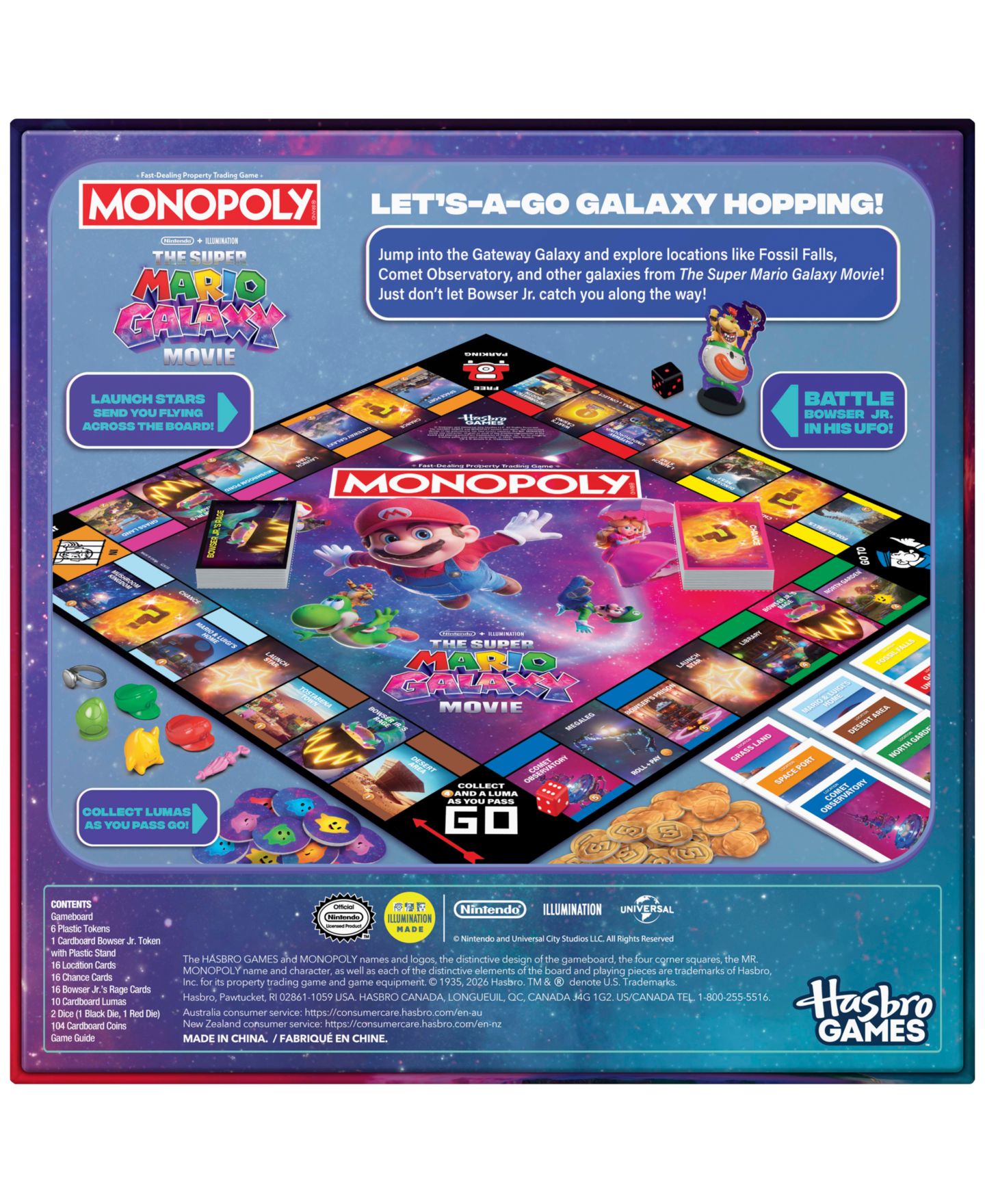Детская настольная игра MONOPOLY The Super Mario Galaxy Movie Edition Board Game — фото 5
