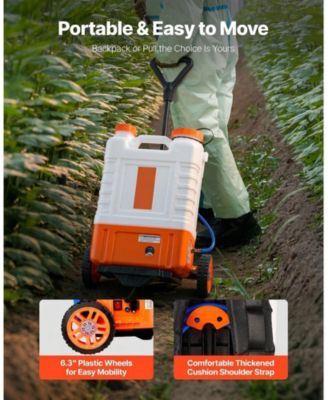 Battery Powered Backpack Sprayer, 4 Gallon Tank, 8 Nozzles, Adjustable Pressure