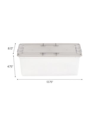 USA 6 Quart Snap Top Plastic Storage Box, 10 Pack