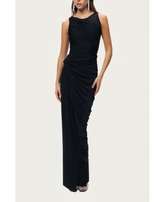 Women's Draped Sleeveless Maxi Dress