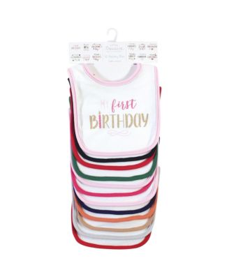 Treasure 12 Pack Holiday Interlock Bibs for Mealtimes