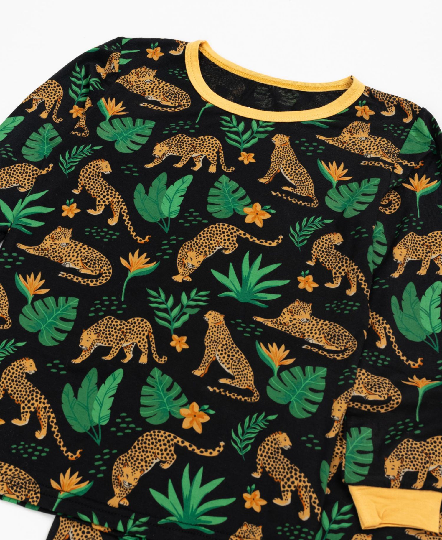Kids Matching Family Two-Piece Cooling Bamboo Viscose Long Sleeve Pajamas - Nature and Wildlife Print (6-14)