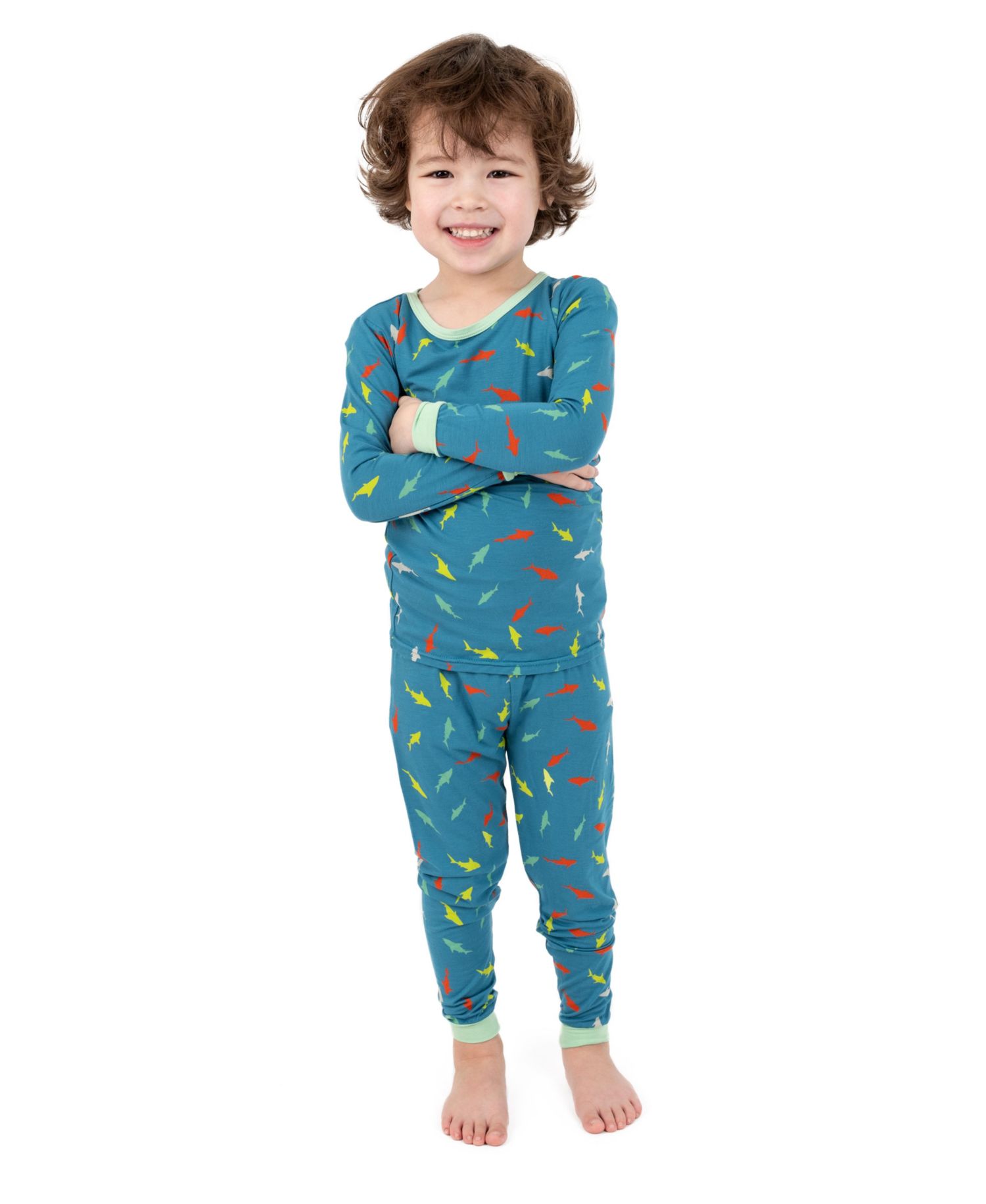 Kids Matching Family Two-Piece Cooling Bamboo Viscose Long Sleeve Pajamas - Nature and Wildlife Print (6-14)