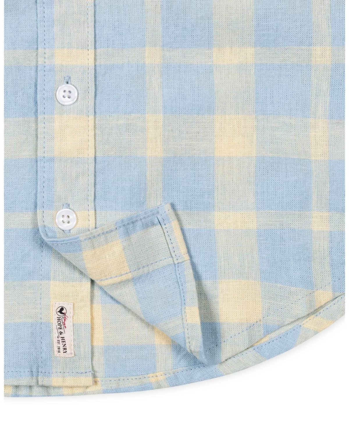 Hope & Henry Little and Big Boys Linen Short Sleeve Shirt