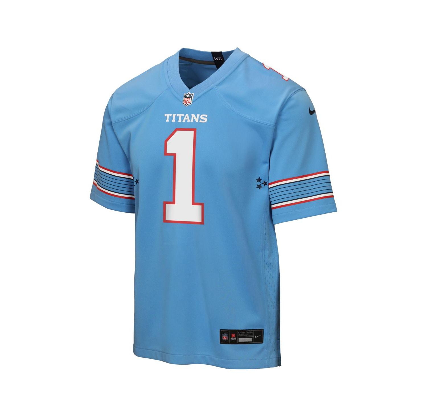 Big Boys and Girls Cameron Ward Light Blue Tennessee Titans Game Jersey