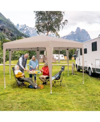 13 x 11.5 ft Hexagon Pop Up Canopy with Height Adjustable Legs