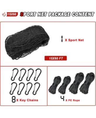 Baseball Softball Backstop Nets,Sports Net,Sports Netting Barrier,Sports Netting for Backyard,Twisted Knotted PE Net