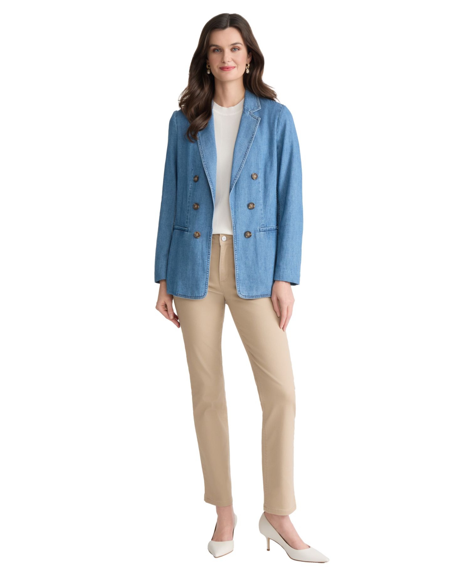 Women's Faux Double Breasted Blazer