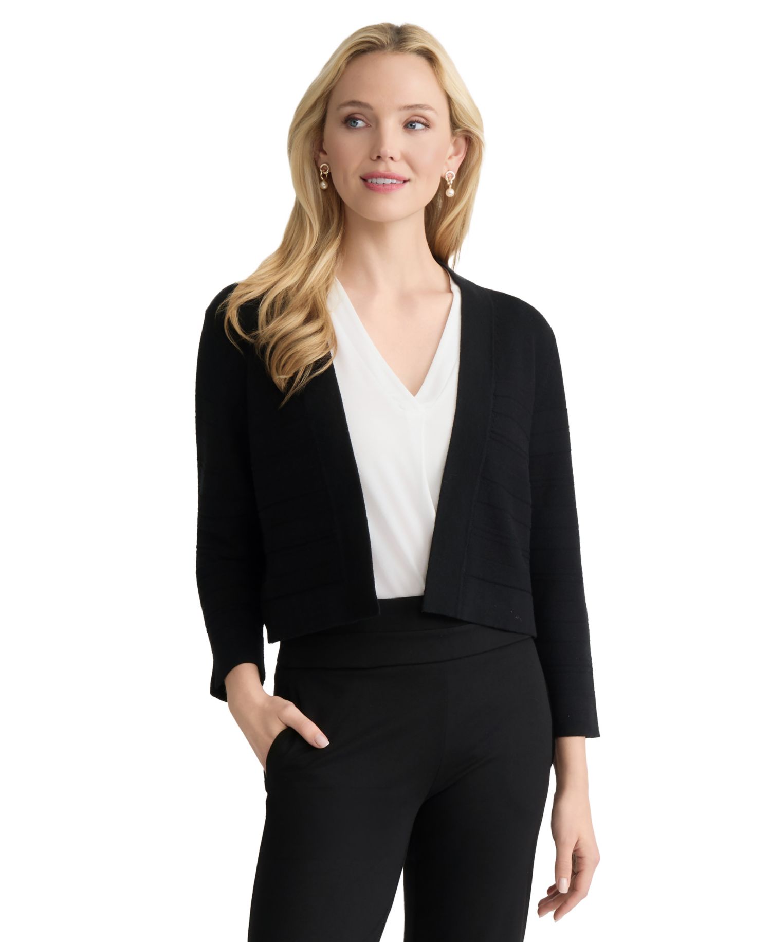 Women's Cotton-Blend Cropped Shrug