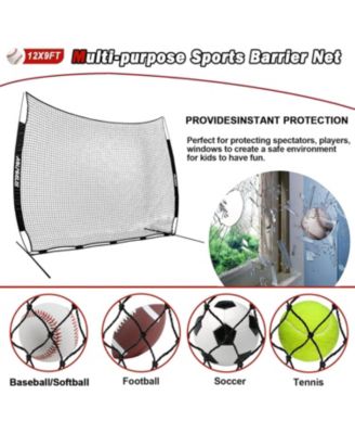 Sports Barrier Net,Sports Net,Barricade Backstop Net,Perfect for Baseball,Softball,Soccer, Basketball,Lacrosse