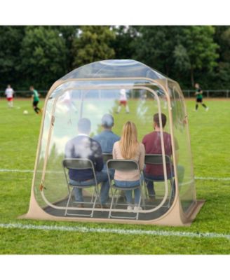 7 x 7 FT Clear Pop-Up Sports Tent Waterproof Bubble Pod with Sealed Floor